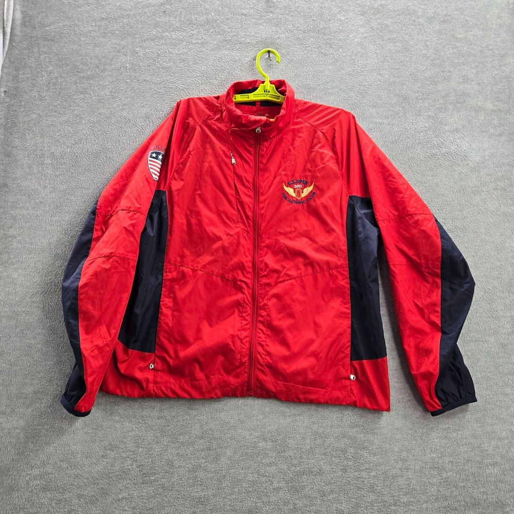 RLX Ralph‎ Lauren Women Jacket XL Red US Open Olympic Club 2012 Embroidered